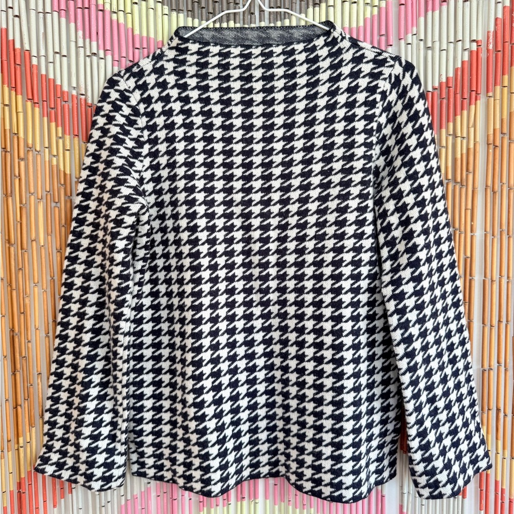 Ann Taylor Houndstooth Patterned Wool Blend Sweat… - image 2